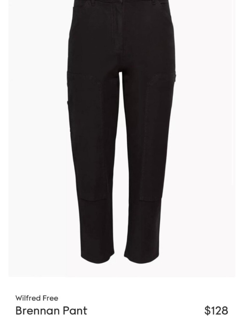Wilfred Black Cargo Straight-Leg Pants - Picture 2 of 6